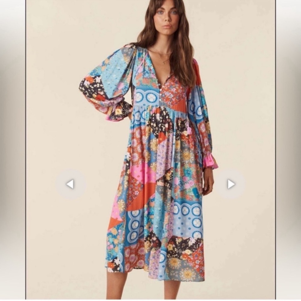 Spell Multicolor Bohemian Maxi Dress Size XS